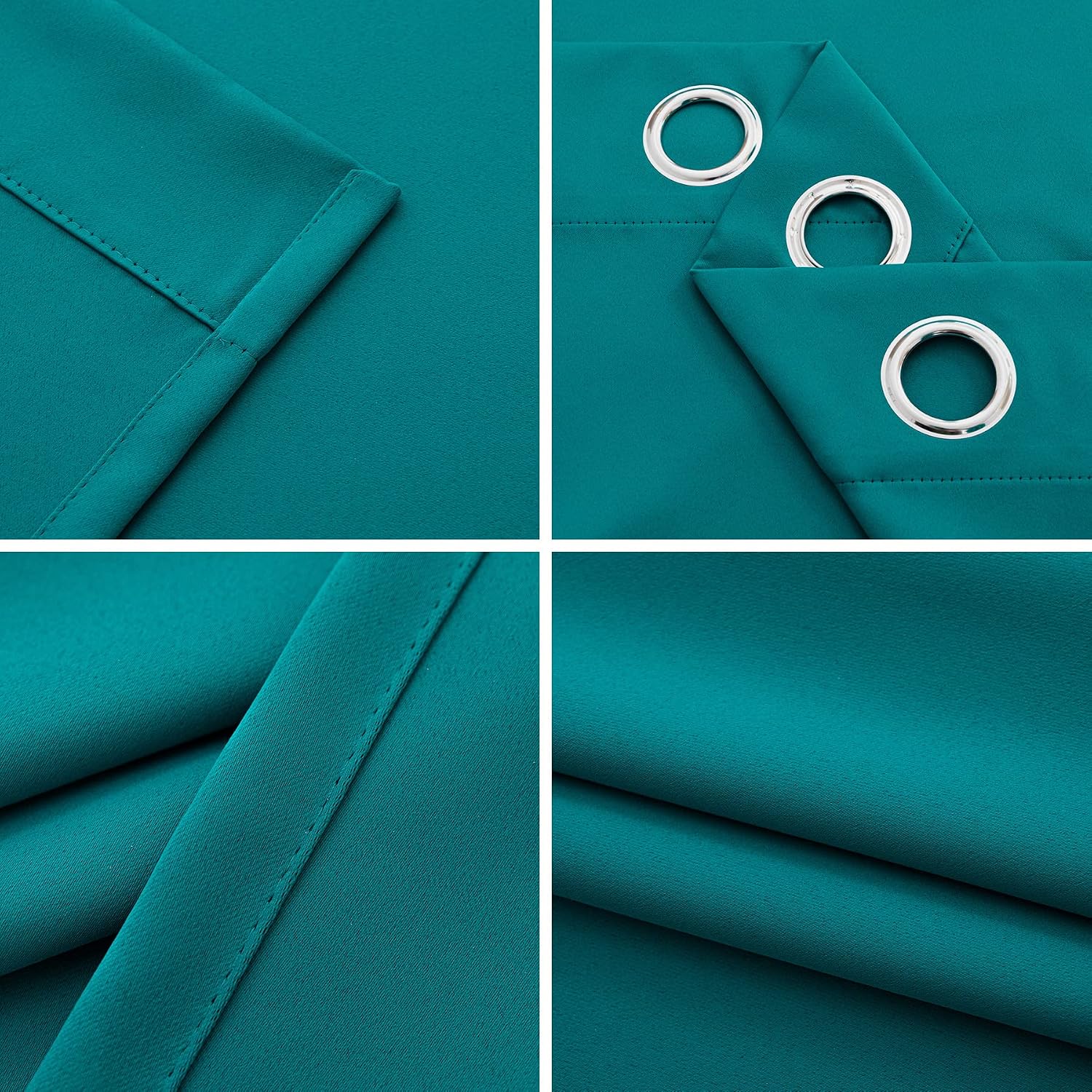 Pickluc Teal Blackout Curtains with Grommet 108 Inches Long 2 Panels, Light Blocking Window Drapes for Living Room, Thermal Insulated, Nois…