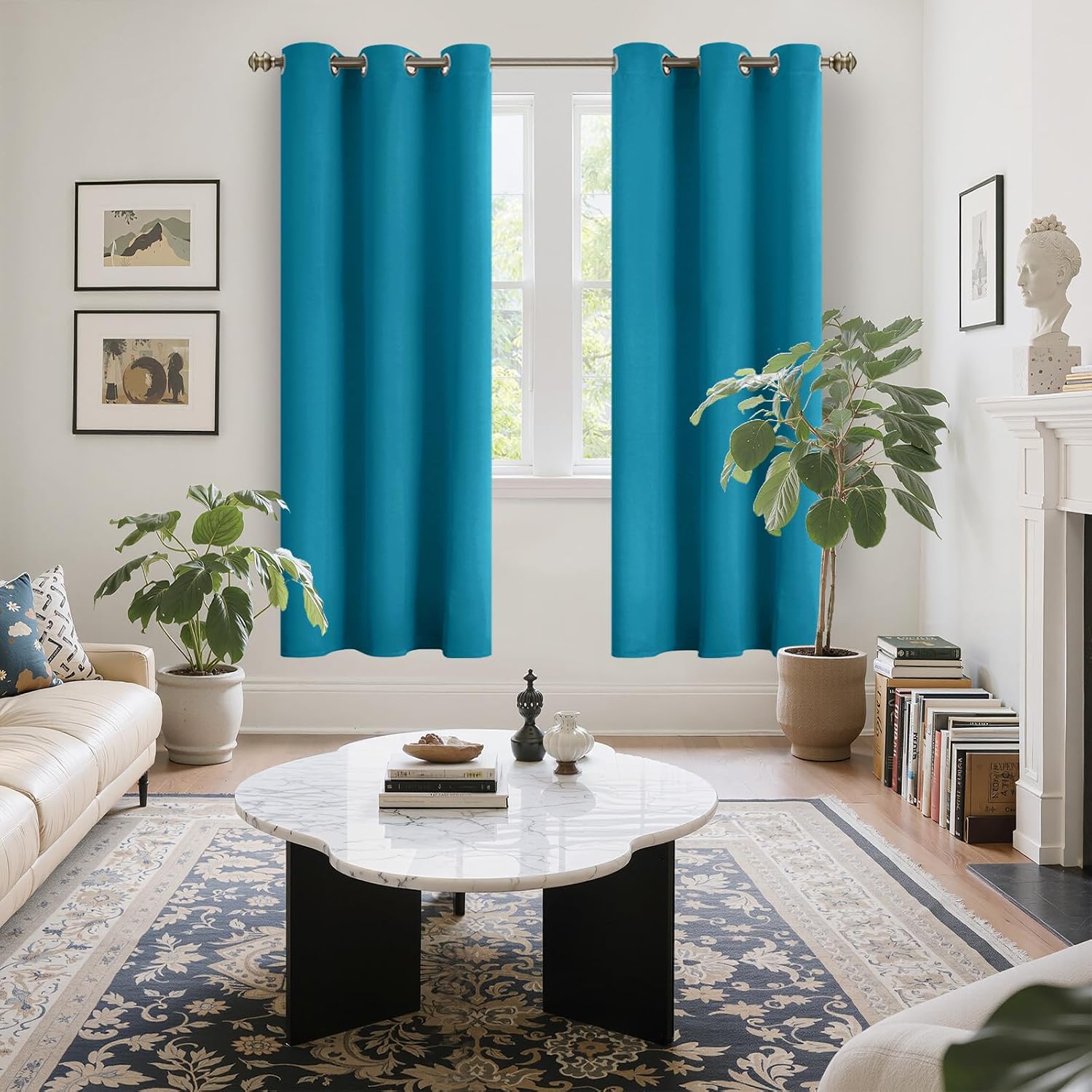 YoungsTex Blackout Curtains 72 Inches Length for Bedroom - Thermal Insulated Drapes with Grommet Room Darkening Privacy for Living Room, 2…