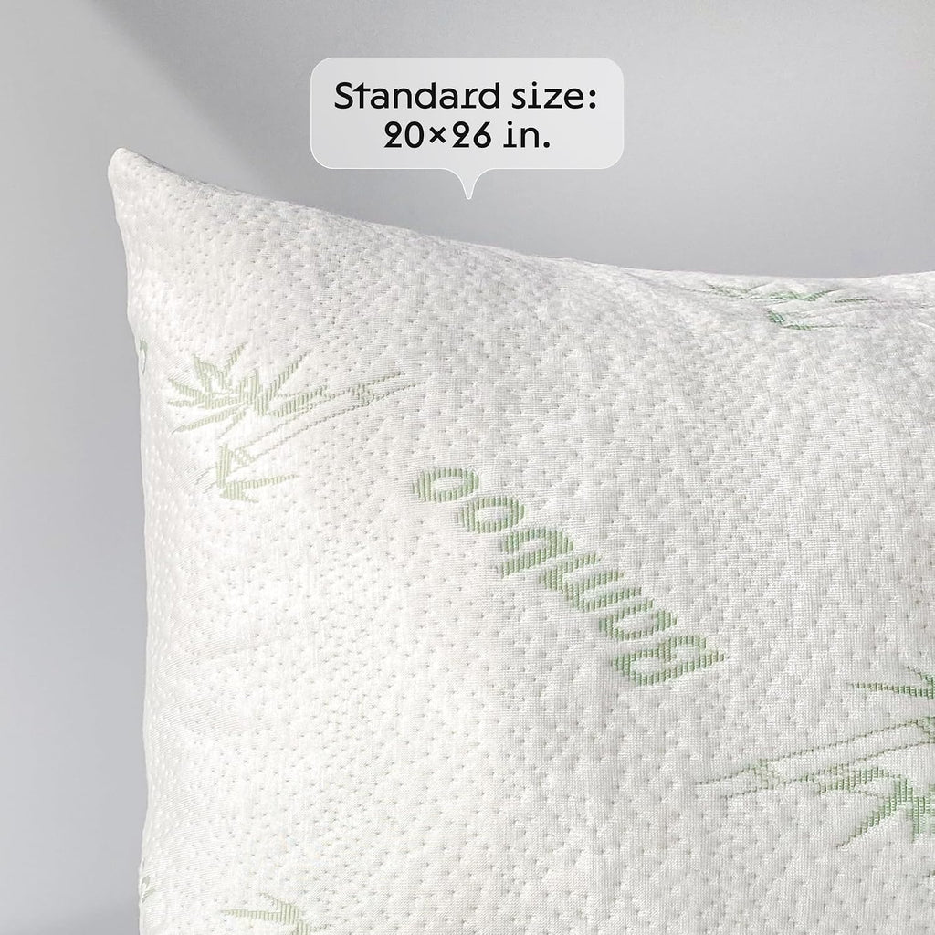 Cloud-Like Pillow Protectors with Zipper Standard Size - Breathable Cooling Pillow Covers for Hot Sleeprers - 100% Resistant to Stains…
