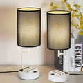 Dreamholder Table Lamp with 3 USB Charging Ports, Modern Desk Lamp with AC Outlet and Phone Stands, Perfect Bedside Lamp for Bedroom…