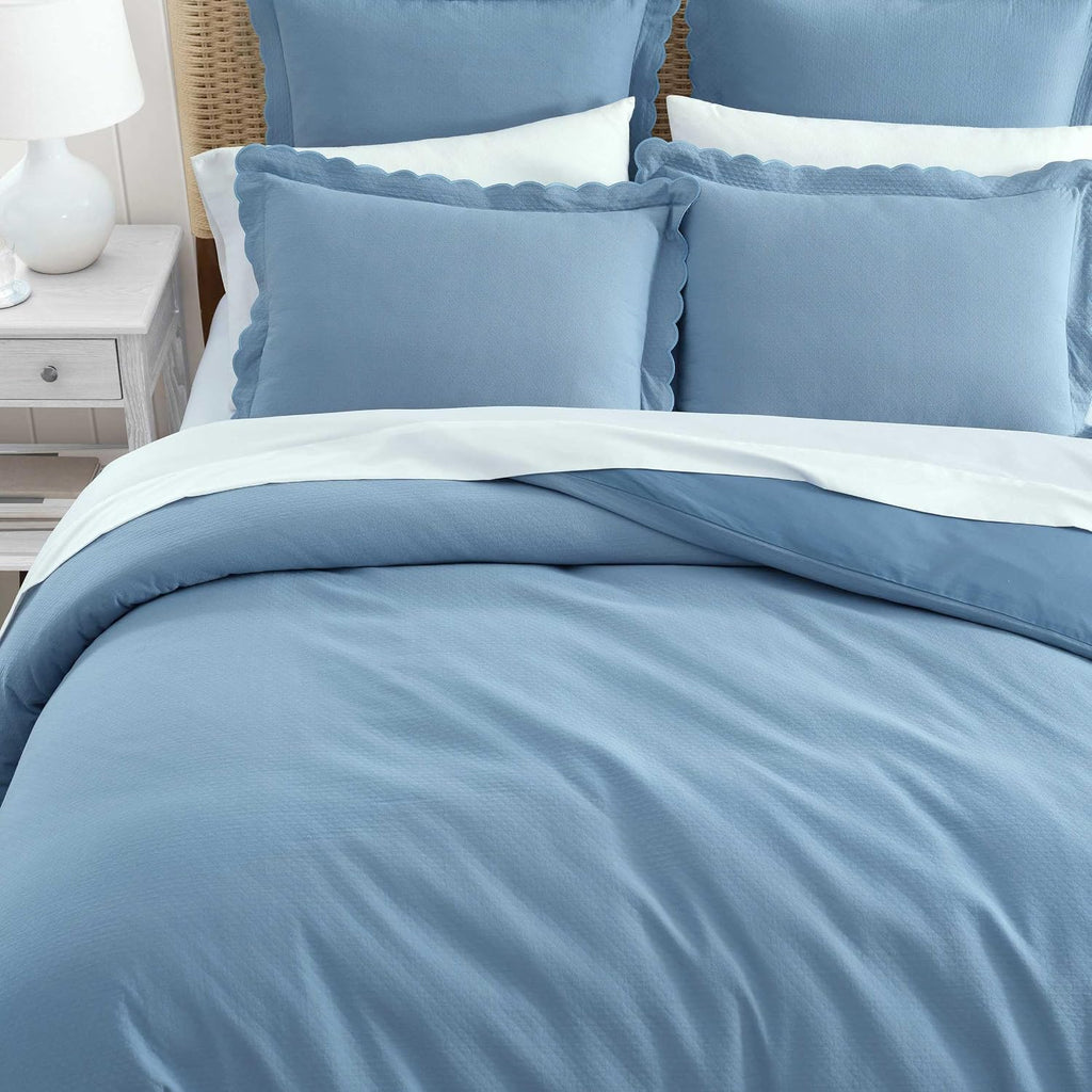 MarthaStewart Martha Stewart - King Duvet Cover Set, 100% Soft Cotton Blend Bedding, Corner Ties & Button Closure, 3 Piece Bed Set with Mat…