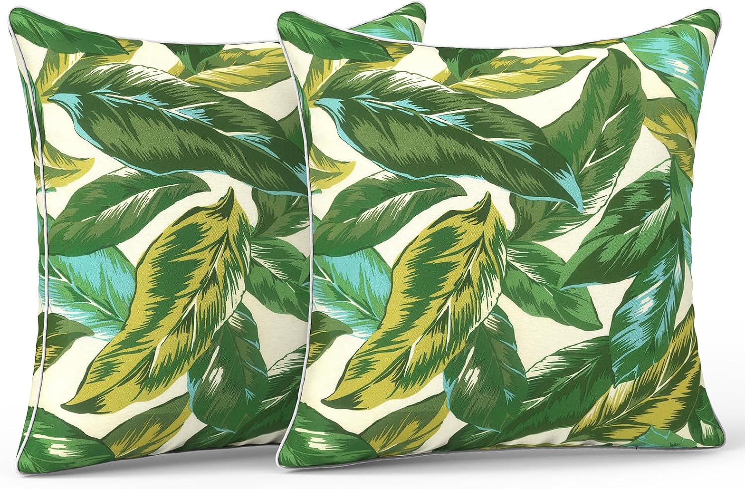 LVTXIII Outdoor/Indoor Pillow Covers, Patio Fade Resistant Throw Pillow Covers ONLY, Waterproof Farmhouse Accent Cushion Cases for Sofa…