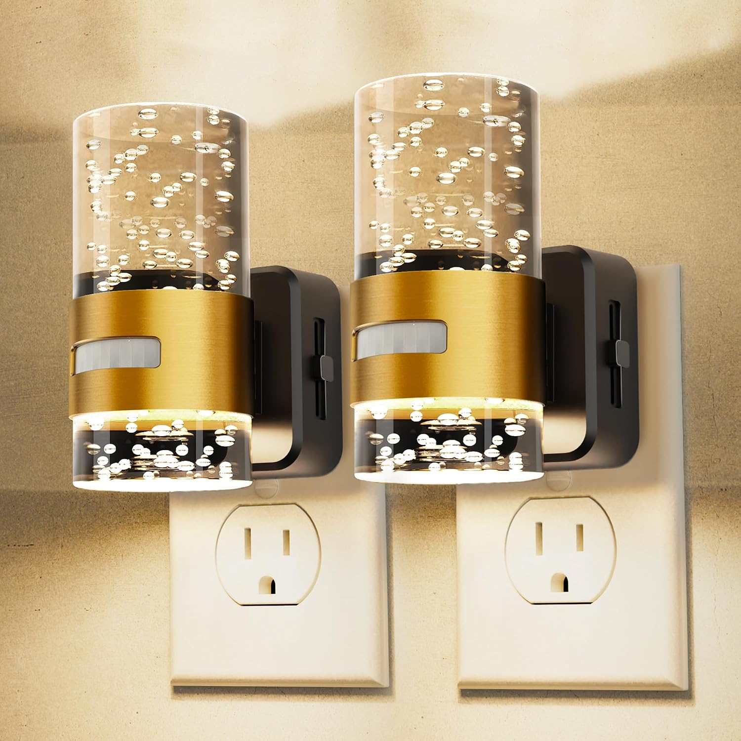 L LOHAS LED Motion Sensor Night Light, Dimmable Night Lights Plug into Wall, 2 Pack Acrylic Nightlight with 0-100 LM Adjustable…