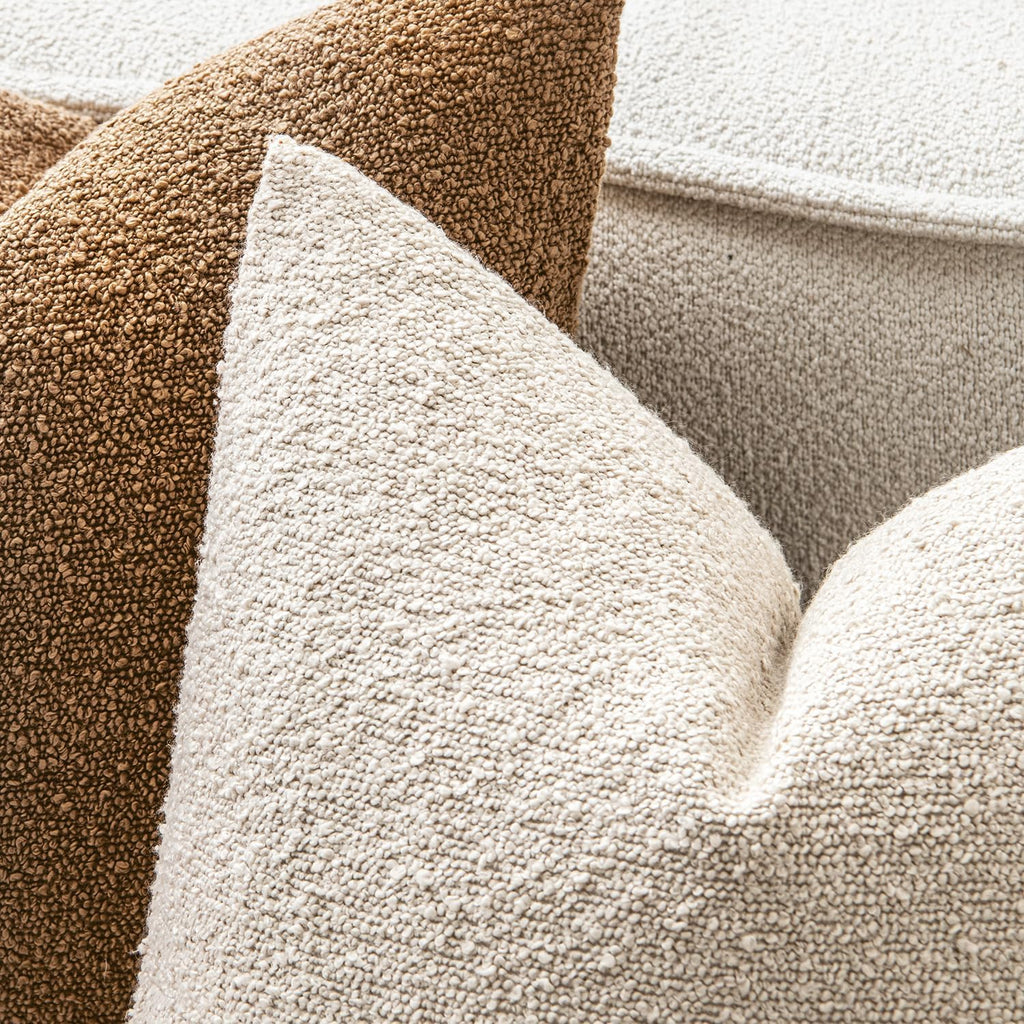 Miulee 12x20 Inch Decorative Lumbar Pillow Covers for Couch Bed Set of 2 Textured Boucle Neutral Throw Pillow Covers Natural Beige Ivory Ac…