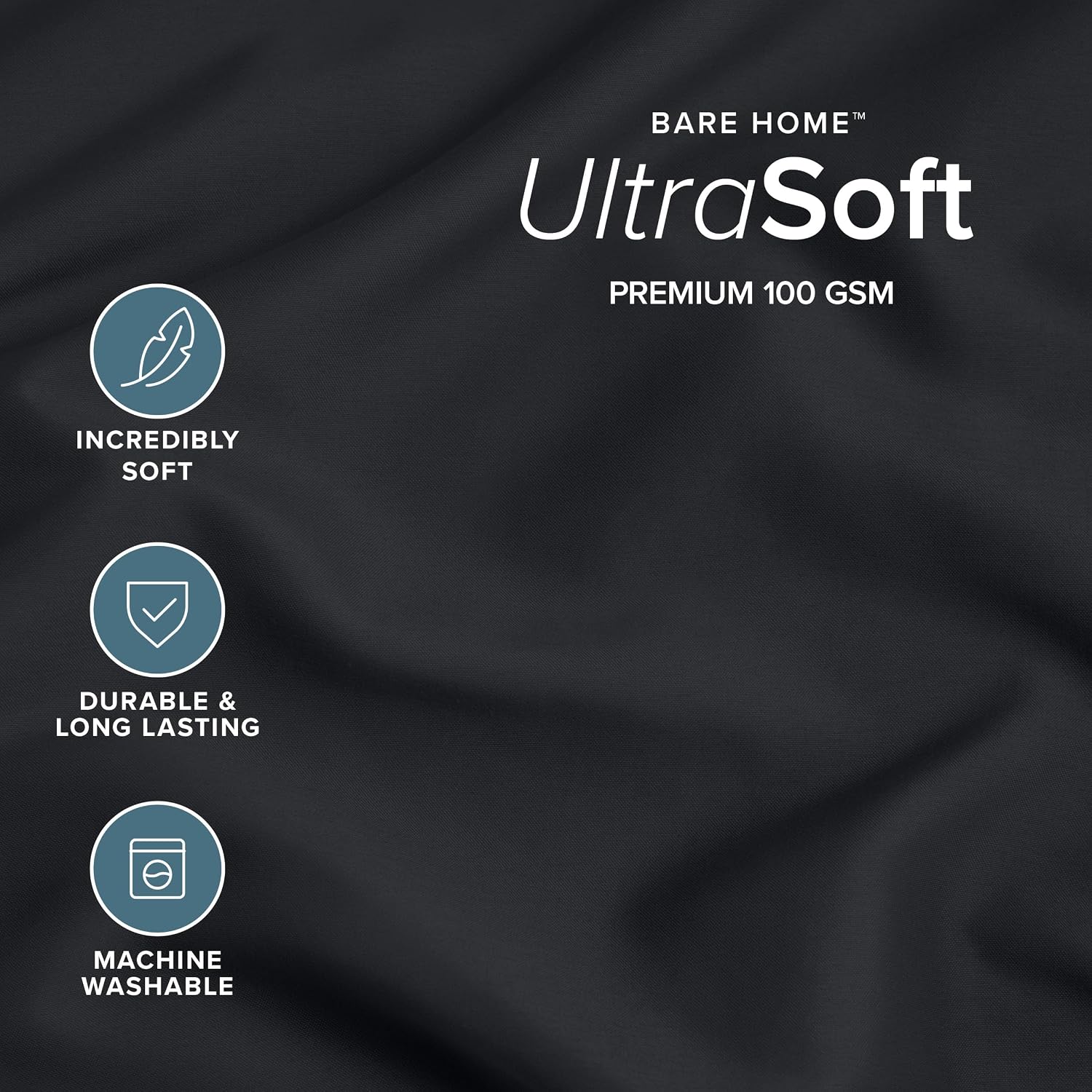 BareHome Bare Home 1800 Ultra-Soft Microfiber Pillowcase Set - Double Brushed - Hypoallergenic - Wrinkle Resistant (King Pillowcase Set of…