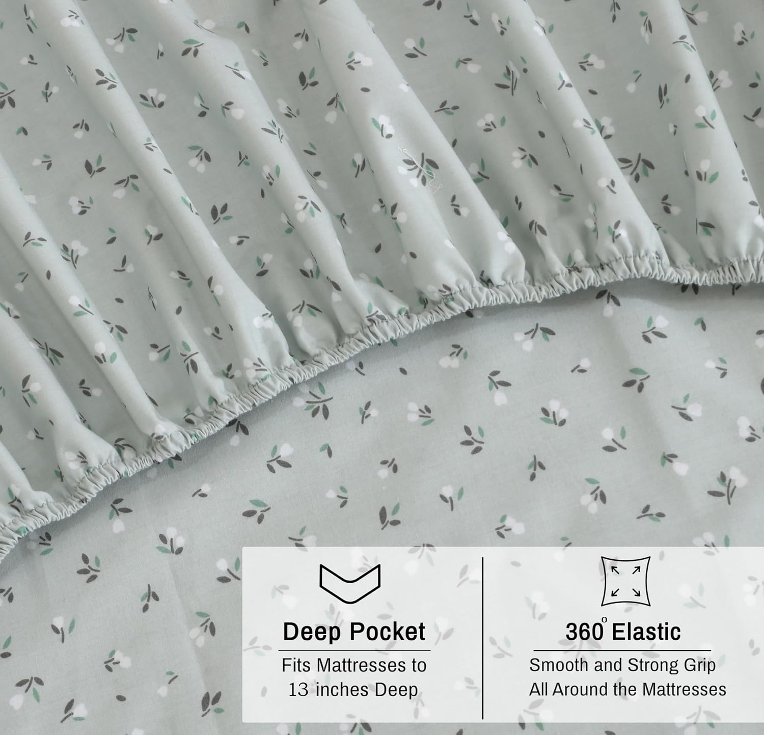 Ruvanti 100% Cotton Organic Percale Sheets Cal King Size – Crisp Cooling Bed Sheets for Hot Sleepers, Deep Pocket 13”, Soft Peach Finish, B…