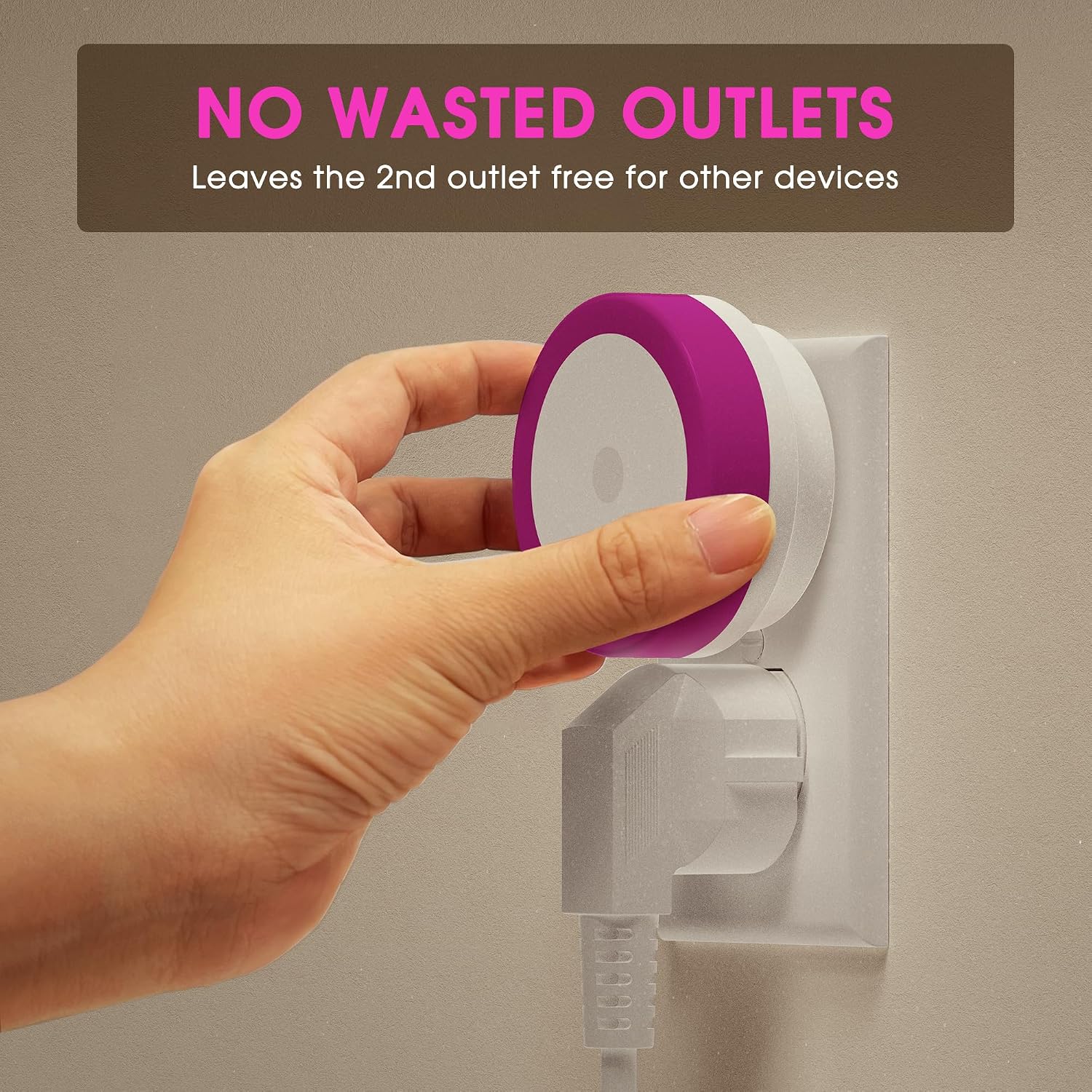 Briignite Purple Night Light, Night Lights Plug into Wall [4Pack], Nightlight with Light Sensors for Kids Room, Baby Night Light…
