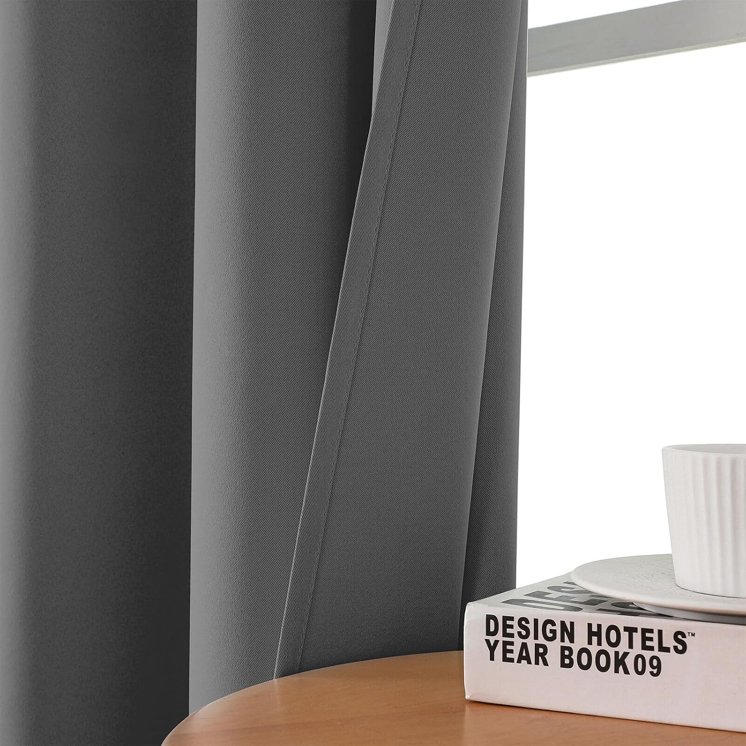 Cucraf Light Grey Blackout Curtains 96 inch Length 2 Panels Set, Room Darkening Drapes for Living Room Bedroom, Thermal Insulated Light Blo…