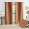 Keqiaosuocai 96 Inch Burnt Orange Blackout Curtains Linen 2 Panels Set 8 FT Length for Living Room Hook Belt Back Tab Pleated Drapes Southw…