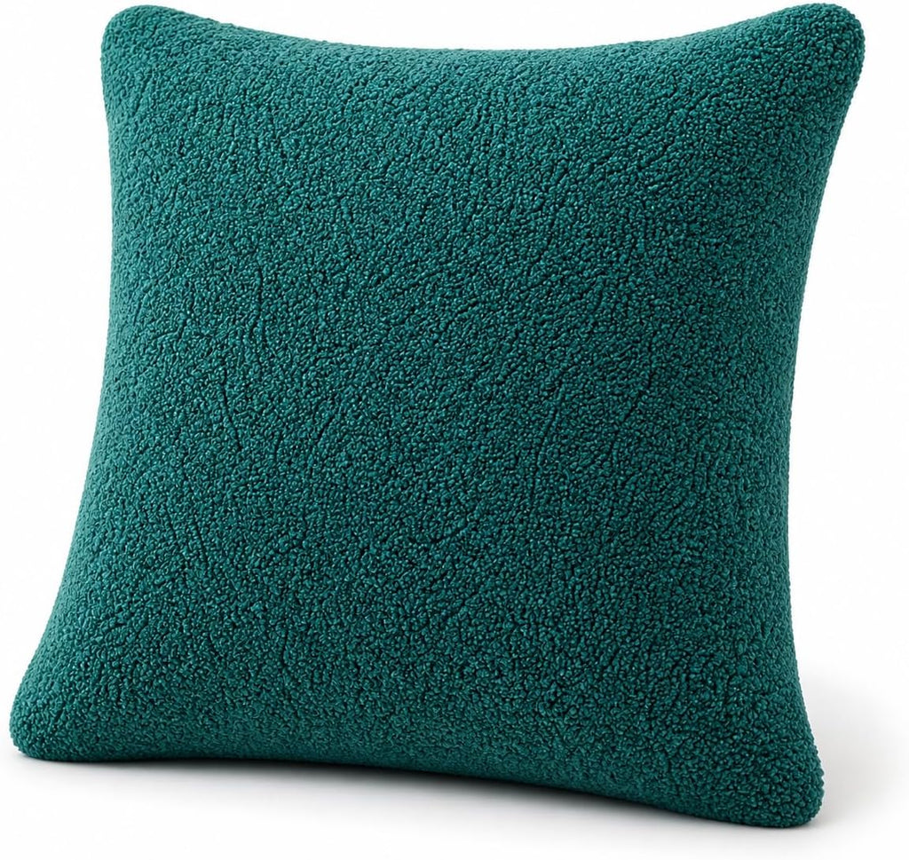 Reafort Ultra Soft Sherpa Euro Sham Pillow Cover 26" x 26", Plush Fluffy Decorative Cushion Cover with Zipper Closure, Cozy Faux Fur…