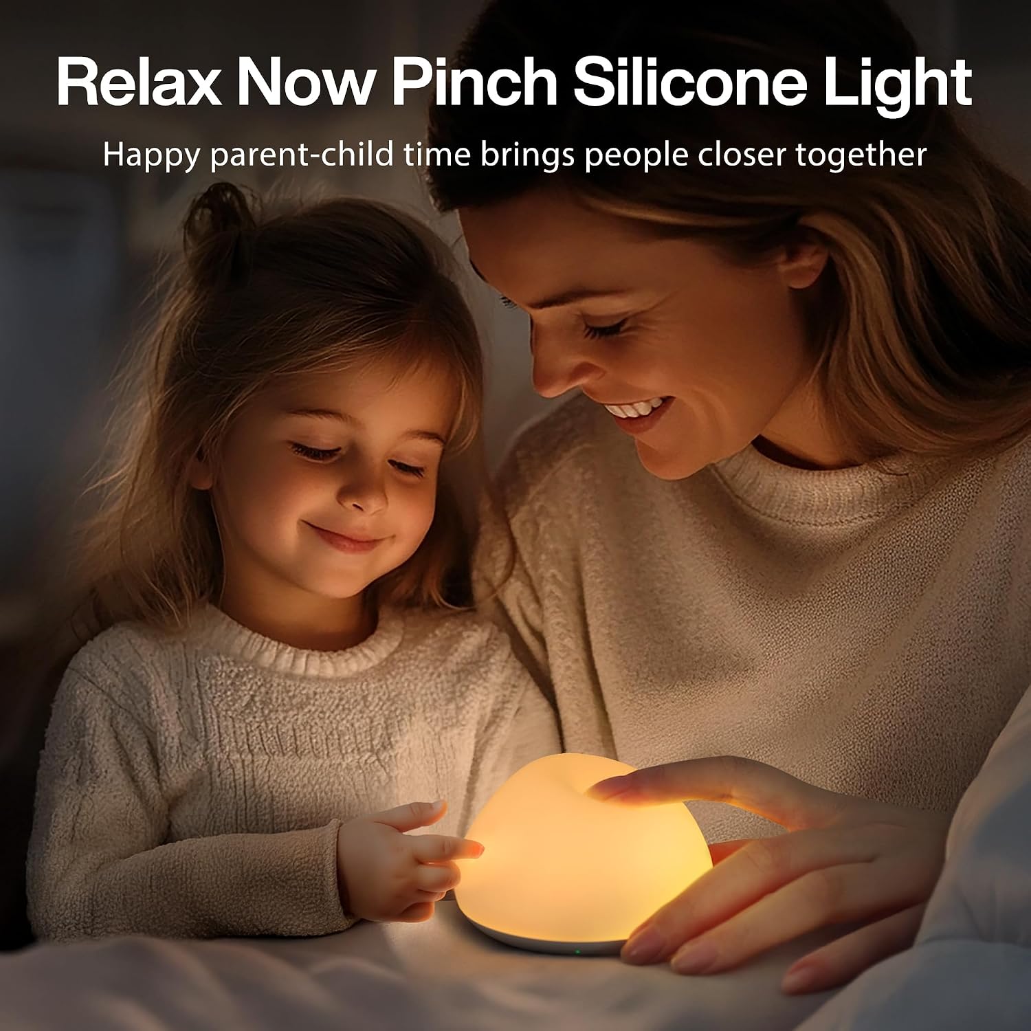 Baby Night Light for Nursery, Soft Silicone Tap Control Night Lamp with 8 Color Changing, Stepless Dimming, Rechargeable Portable Night…