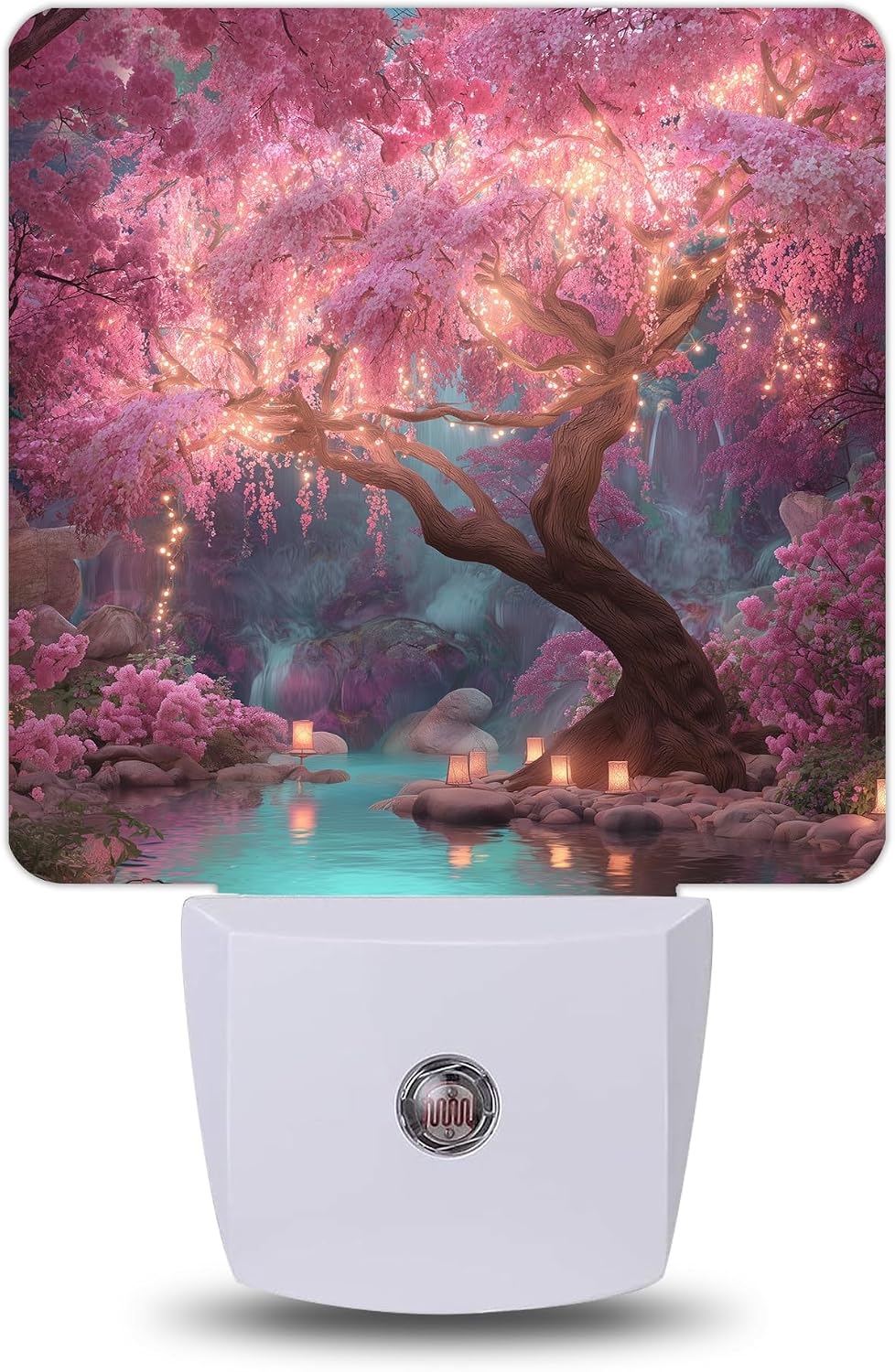Night Light, Enchanted Pink Tree Night Lights Plug into Wall for Bedroom Bathroom Hallway Kitchen, Dusk to Dawn Sensor Decorative Gift…