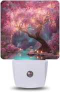 Night Light, Enchanted Pink Tree Night Lights Plug into Wall for Bedroom Bathroom Hallway Kitchen, Dusk to Dawn Sensor Decorative Gift…