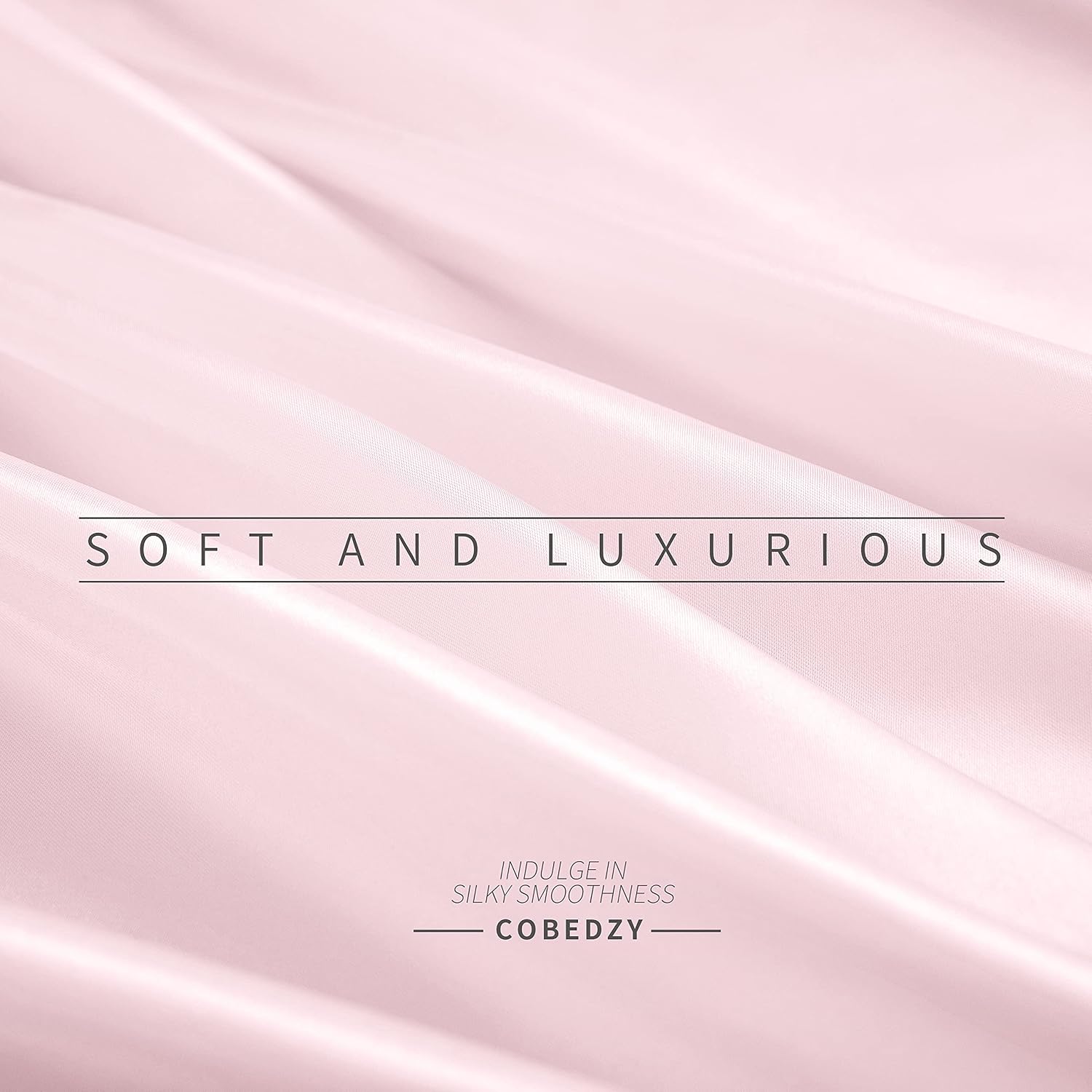 Cobedzy 3 Pcs Blush Pink Satin Sheets Twin Size Soft Silky Satin Bedding Sheets Set with 1 Deep Pocket Fitted Sheet, 1 Flat Sheet, 1 Pillow…