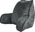 Bytide DIY Assembly Art Velvet Backrest Reading Bed Rest Pillow with Arms & Pockets, 18" H for Sitting in Bed Couch Sofa, Back Support Cush…