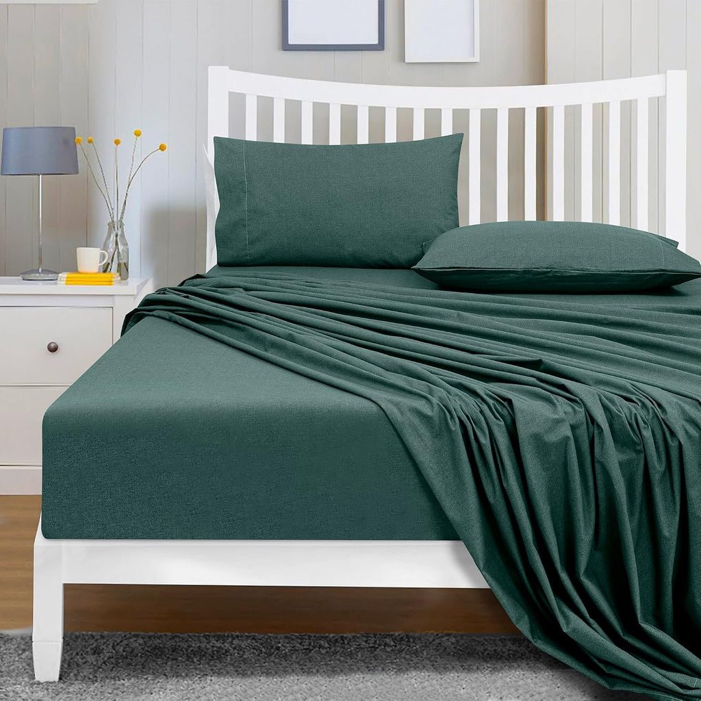 Royalelinens ROYALE LINENS 300 Thread Count 100% Long Staple Combed Cotton Textured Sheet Set - 3 Piece Twin Bed Sheets - 1 Fitted, 1 Flat…