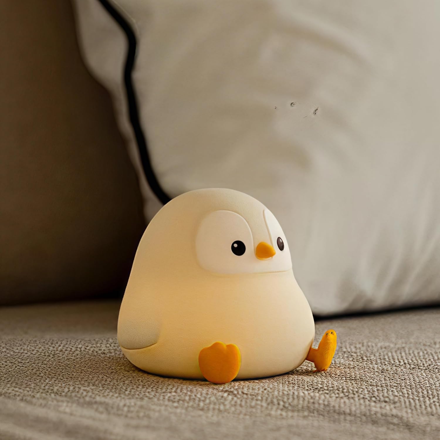 Atsuinightlight ATSUI Penguin Night Light, LED Squishy Novelty Animal Night Lamp, Food Grade Silicone, 2 Level Dimmable, Nursery Nightlight…