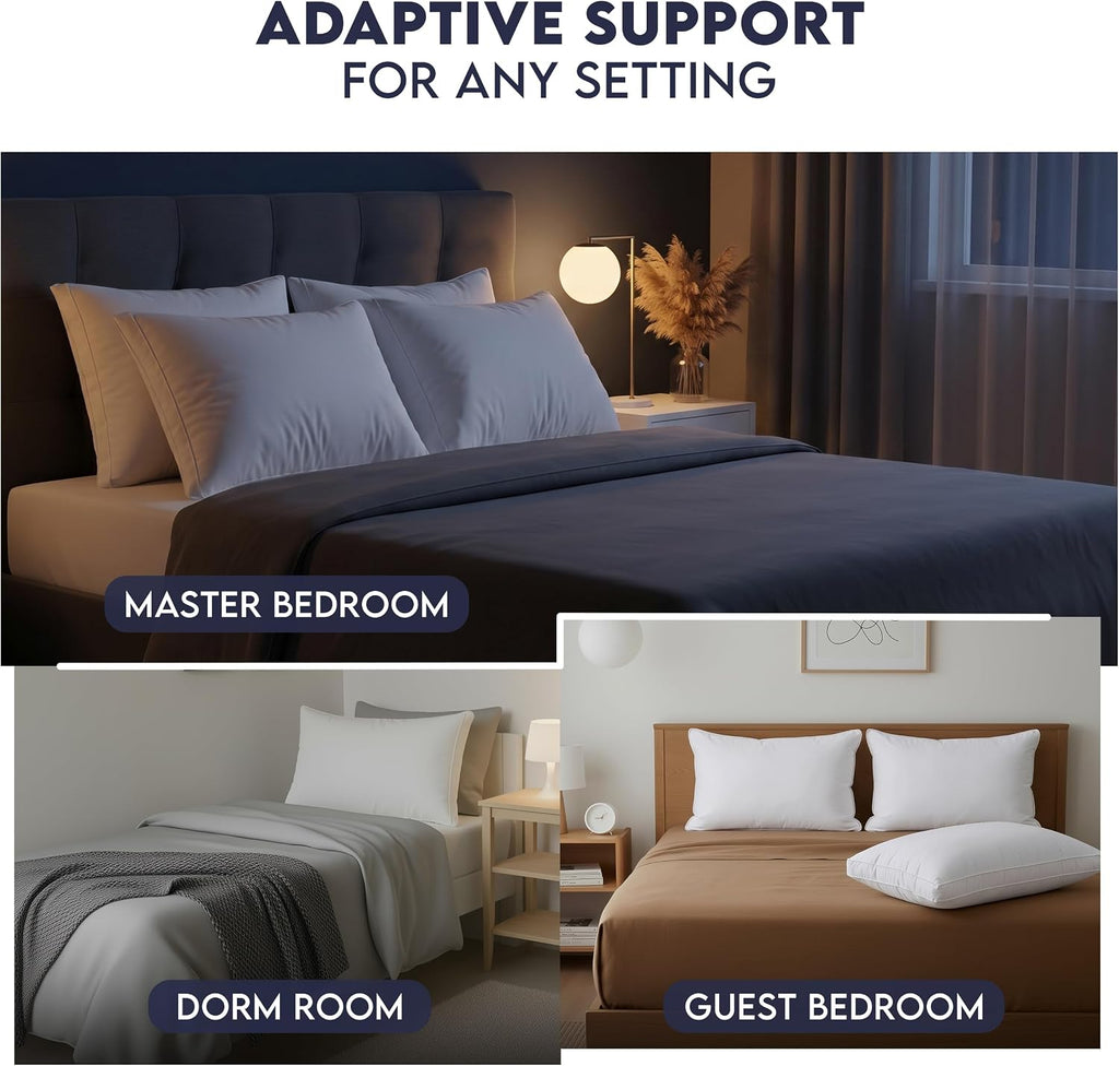 Utopiabedding Utopia Bedding Bed Pillows for Sleeping Queen Size (White), Set of 4, Soft & Fluffy Pillow with Down Alternative Filling, Coo…