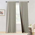 Nicetown Chenille Velvet Curtains 96 inches Length 2 Panels - Luxury Room Darkening Curtains for Bedroom Living Room Thermal Insulated Rod…