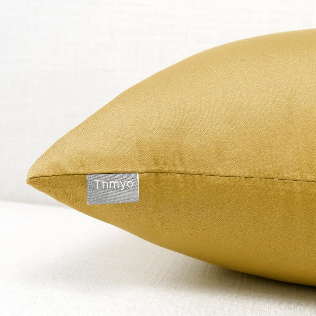Thmyo 4-Pack 100% Cotton Comfortable Solid Decorative Throw Pillow Case Square Cushion Cover Sublimation Blank Pillow Covers DIY Throw Pill…