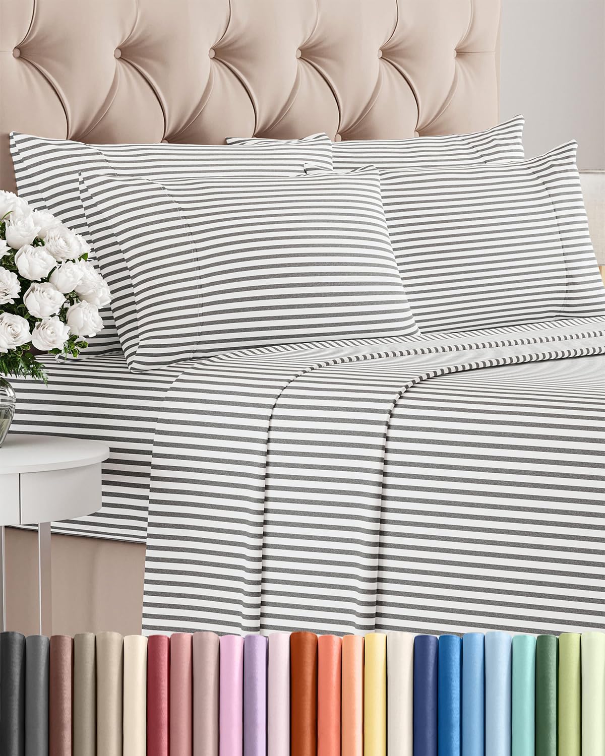 King 6 Piece Sheet Set - Comfy, Breathable & Cooling - Soft Hotel Luxury Bedding for Women, Men, Kids, Teens and Children - 1 Flat & 1…