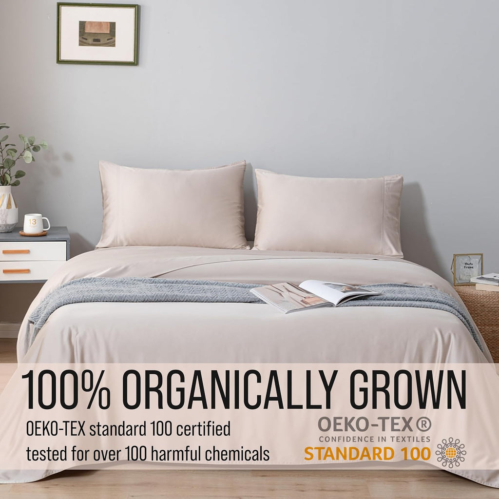 Bella Coterie Luxury Bamboo Viscose Queen Size Sheet Set | 100% Organically Grown | Ultra Soft | Cooling for Hot Sleepers | 18" Deep…