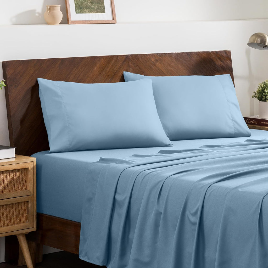 BareHome Bare Home Microfiber Pillow Cases - Standard Size Set of 2 - Cooling Pillowcases - Double Brushed - easy maintenance - Envelope…