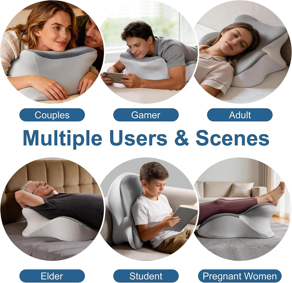 FamiCare X-Large Memory Multi-Purpose Pillow - 9-in-1 Body Positioner for Reading, Gaming, Side Sleeping, Raising Hips, Ergonomic Comfort S…