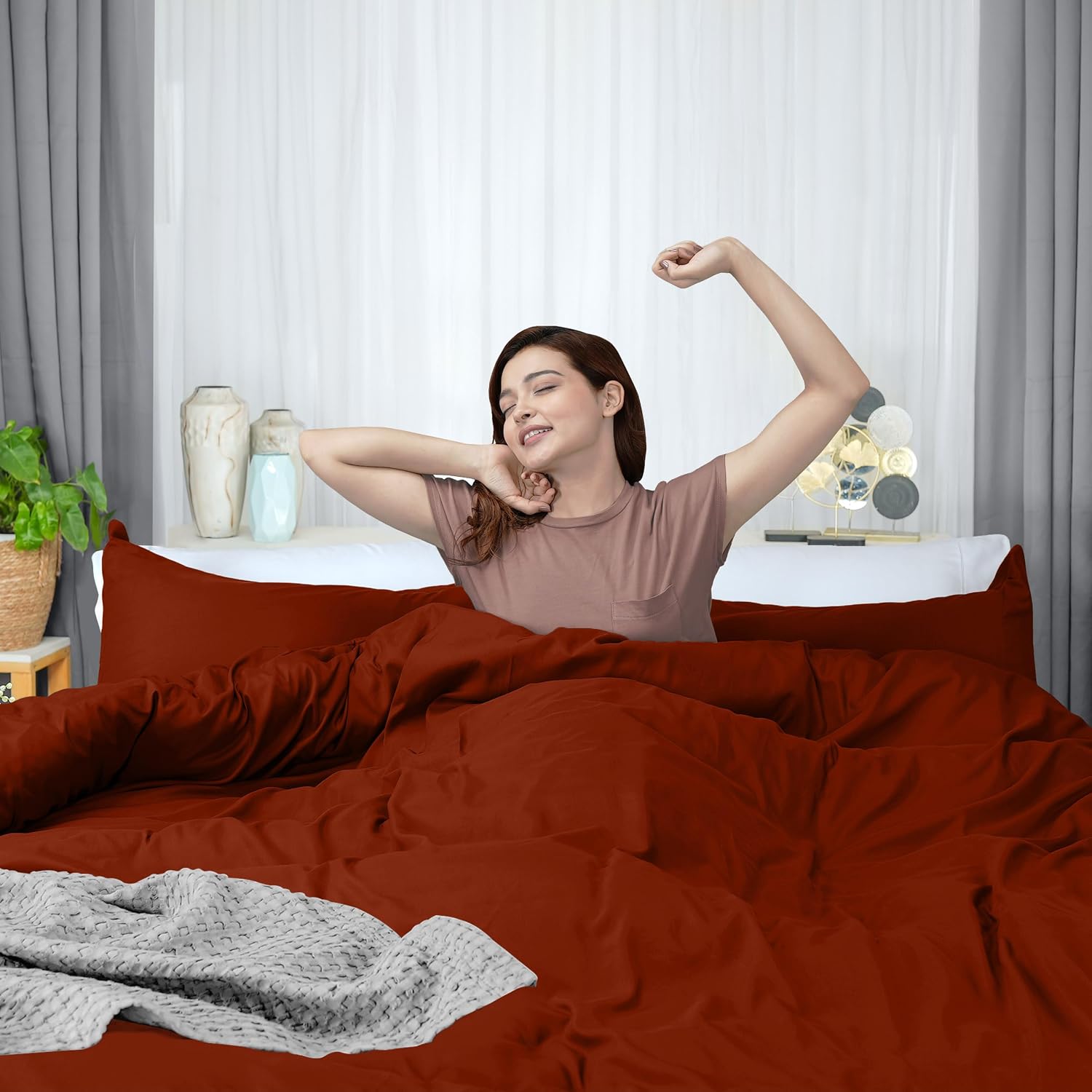 Utopia Bedding Duvet Cover Queen Size - 3 Piece with Zipper Closure - 1 Comforter Cover 90X90 Inches & 2 Pillow Shams 20X26 Inches…