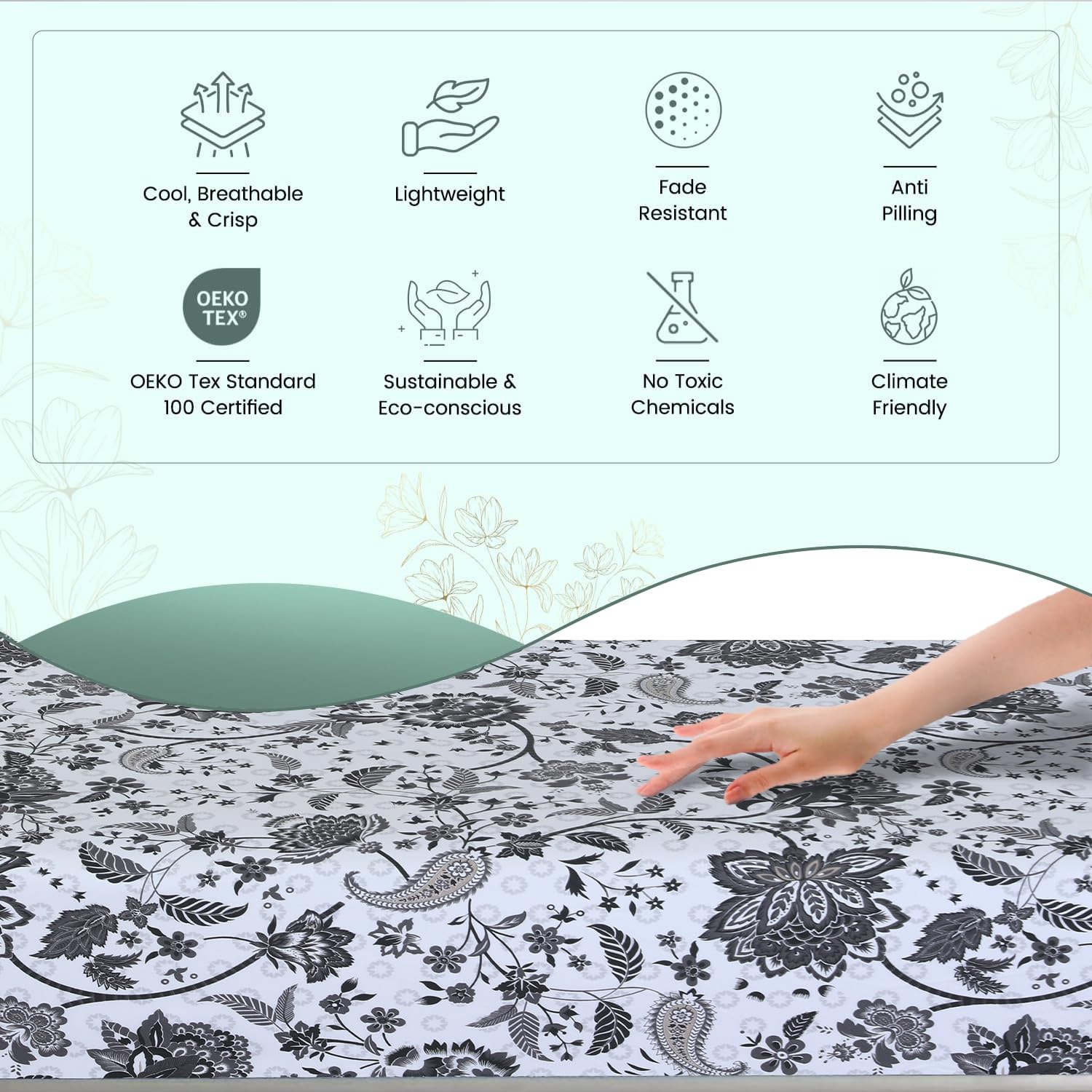 Featherstitchnewyork Feather & Stitch Softest 100% Cotton Sheets, 300 Thread Count Percale Weave Bedding, 16" Deep Pocket, Cooling Sheets,…