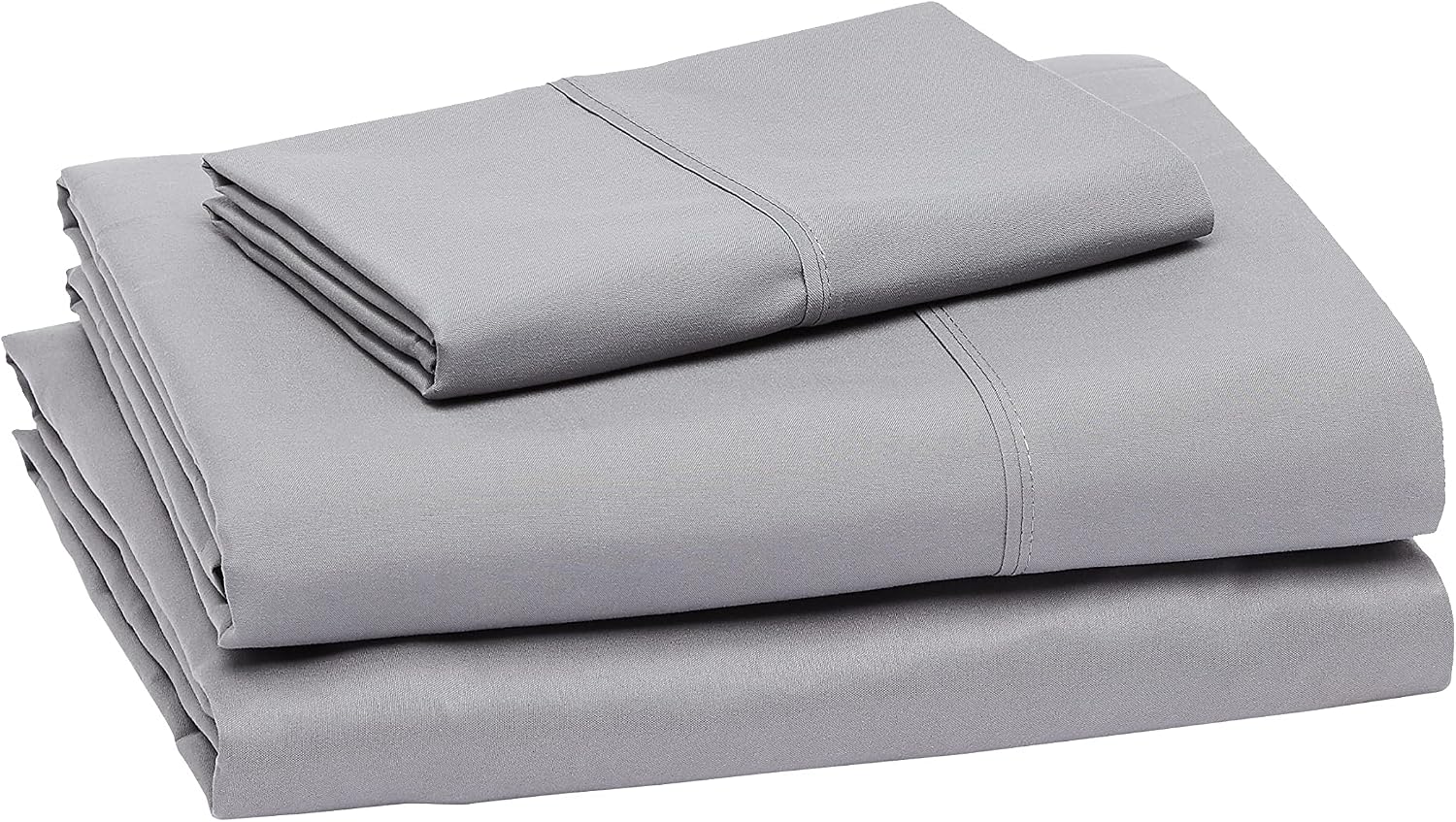 AmazonBasics Amazon Basics Lightweight Super Soft easy maintenance Wrinkle-Free Breathable Brushed Microfiber 3-Piece Bed Sheet Set with…