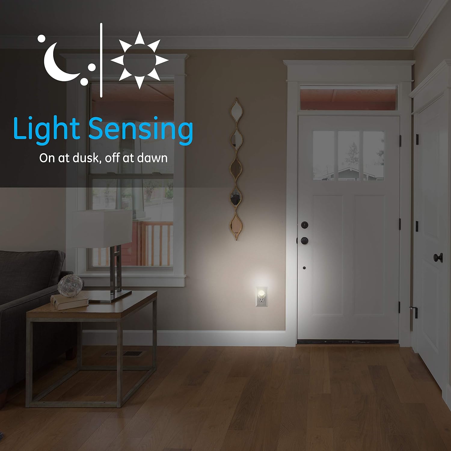 GE Rotating Plug in Night Light, Home Decor, Apartment Essentials, LED Lights for Bedroom, Ambient Lighting, Dusk to Dawn Sensor…