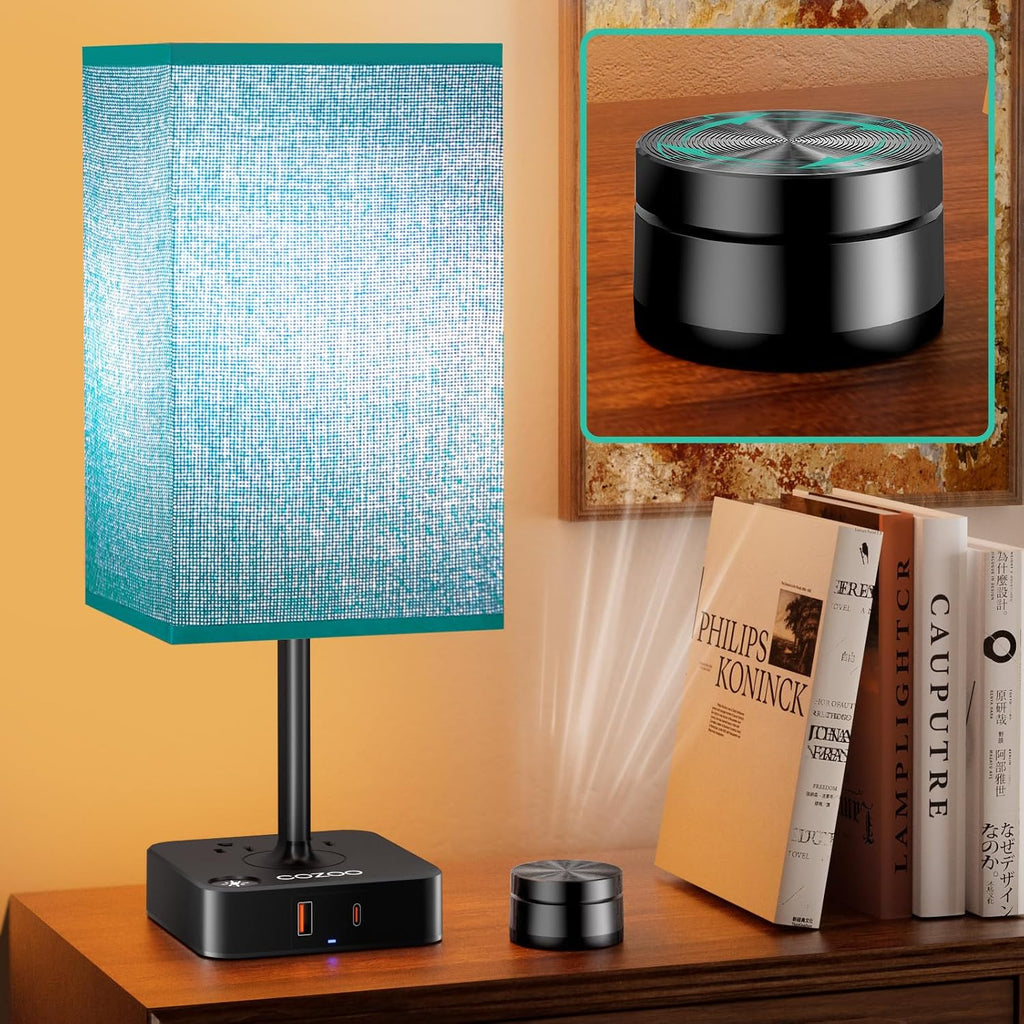 Nightstand Lamp & USB C+A Fast Charging Station: Modern Bedside Table Lamp with Remote & Touch Control, Warm Dimmable Light for Bedroom…