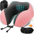 ExploreBliss Travel Pillow, Travel Pillows for Sleeping Airplane, Neck Pillow Airplane, Memory Foam Neck Pillow Set with Eye Mask, Earplugs…