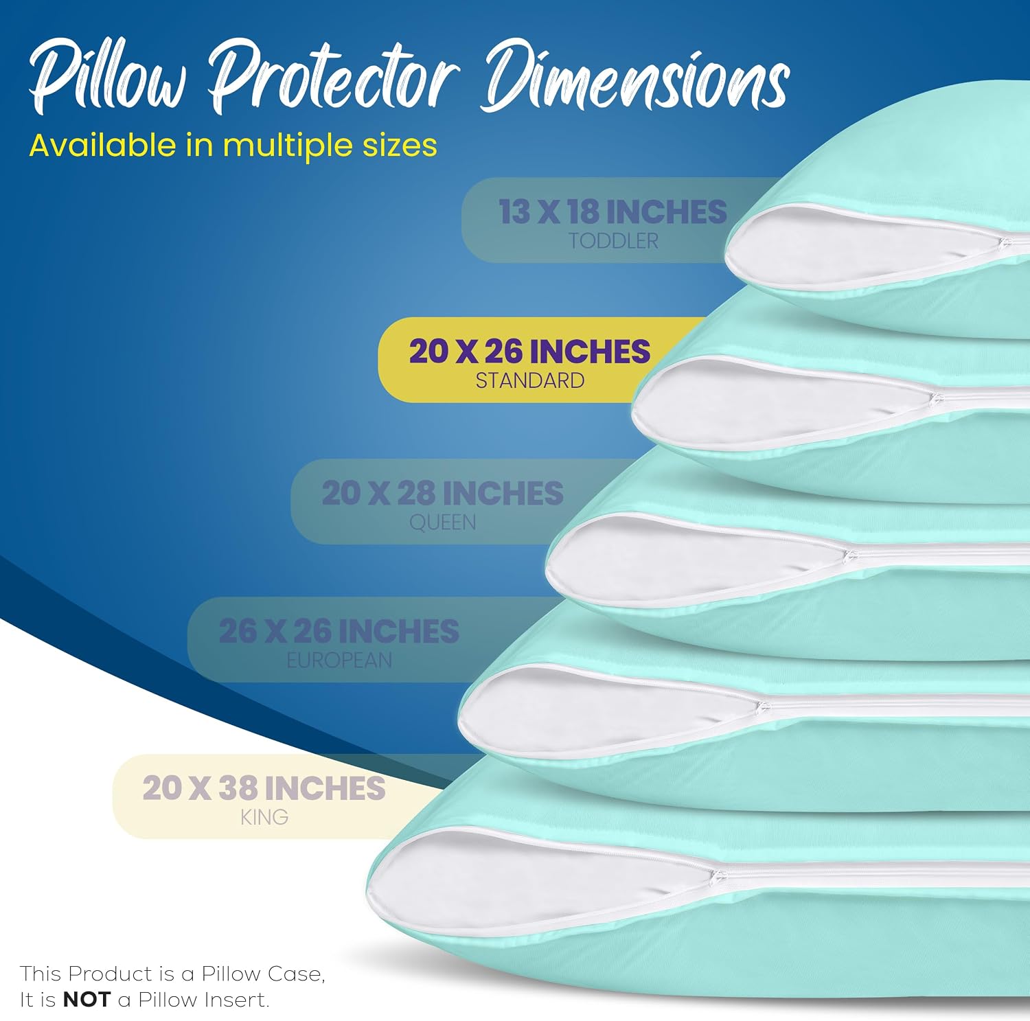 Utopiabedding Utopia Bedding 100% Waterproof Pillow Protectors with Zipper Standard Size (Set of 4), Bed Bug and Dust Mite Proof Zippered P…
