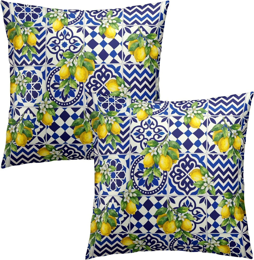 Lemon Mexican Tilt Pillow Covers 22x22 Inch Set of 2 Lemon Decor Italian Gifts Throw Pillow Cases Spring Summer Party Holiday Decorative…