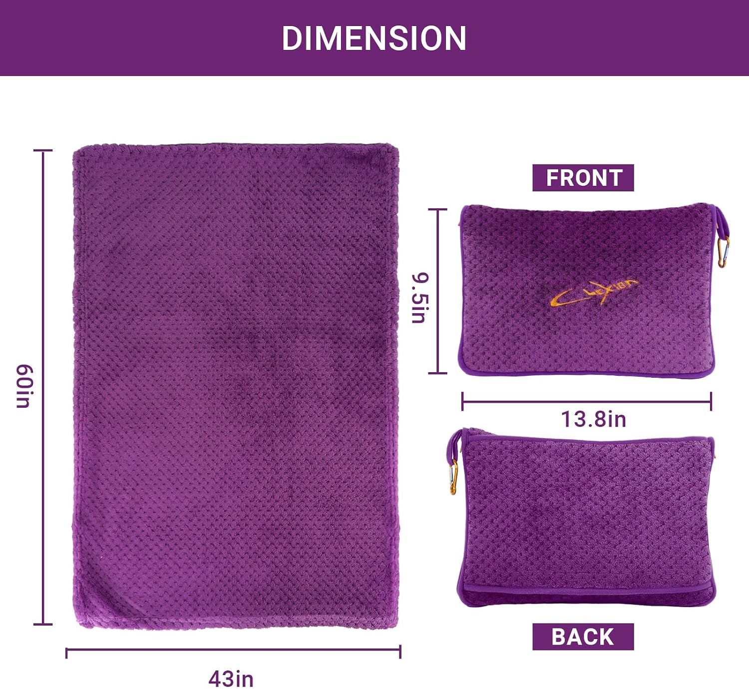 Travel Blanket Pillow-Premium Soft 2 in 1 Airplane Blanket for Long Trips Essentials with Bag Pillowcase, Hand Luggage Sleeve and…