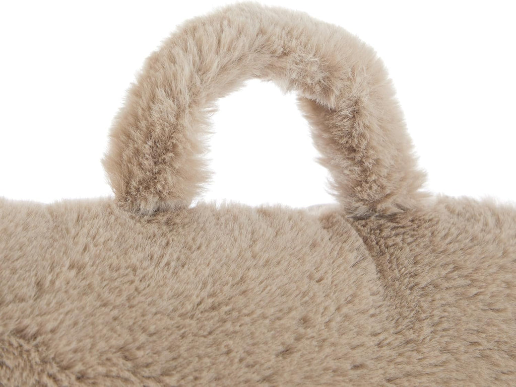 Urban Lifestyle Rabbit Faux Fur Backrest Pillow, Taupe