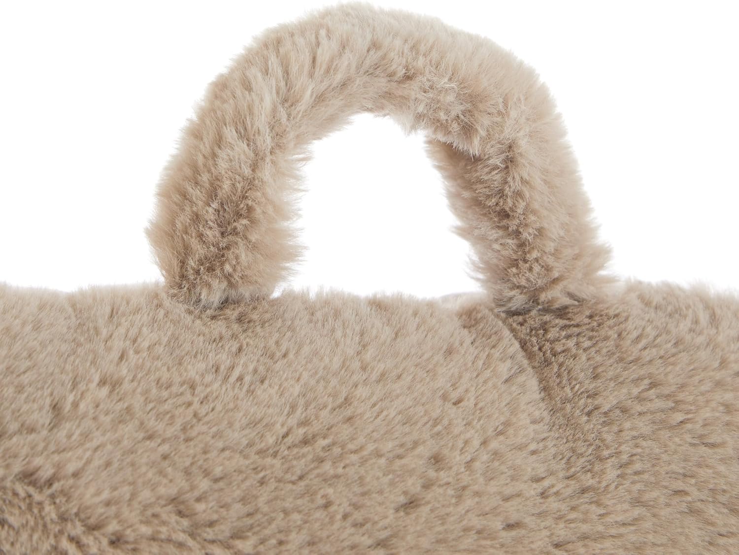 Urban Lifestyle Rabbit Faux Fur Backrest Pillow, Taupe