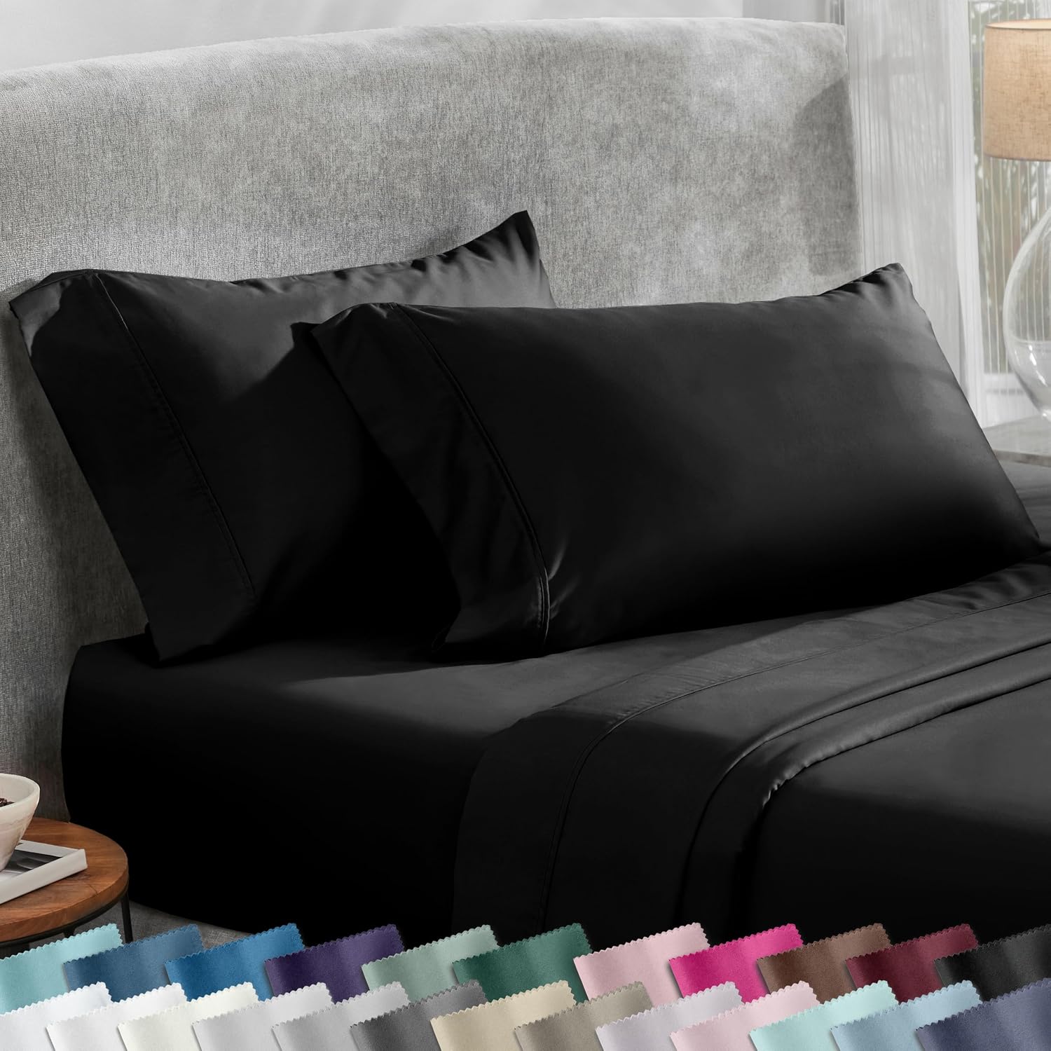 CaliforniaDesignDen California Design Den Standard Queen Size Pillowcase Set - 400 Thread Count, 100% Cotton Sateen, Set of 2 Pillow Covers…