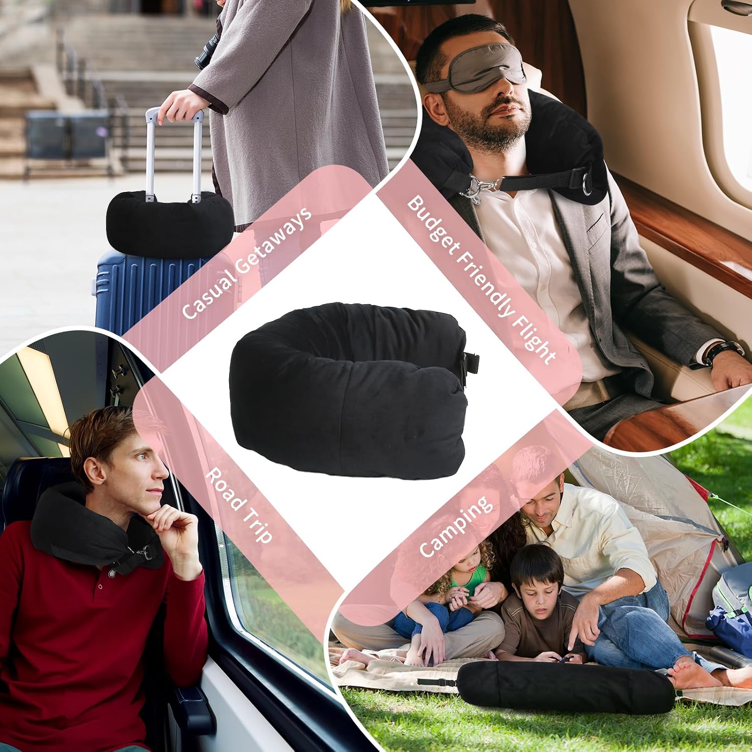 Stuffable Travel Pillow, Stuffable Neck Pillow for Travel, Neck Pillow Stuffed with Clothes Storage - No Extra Baggage Fees, Fits 5+ Days…