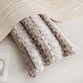 Chumerry Fuzzy Faux Fur Pillow Case Plush Shaggy Pillow Cover Plaid Check Texture Extra Soft Fluffy Faux Rabbit Fur Fabric Brown Decorative…