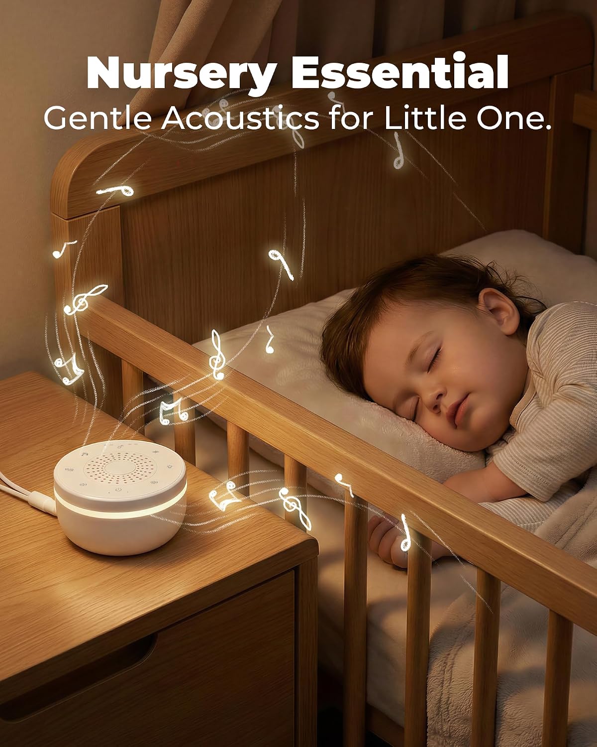 hazen White Noise Sound Machine for Sleep, Portable White Noise Sound Machine with 30 Soothing Sounds, 3 Timers, Night Light, Memory…