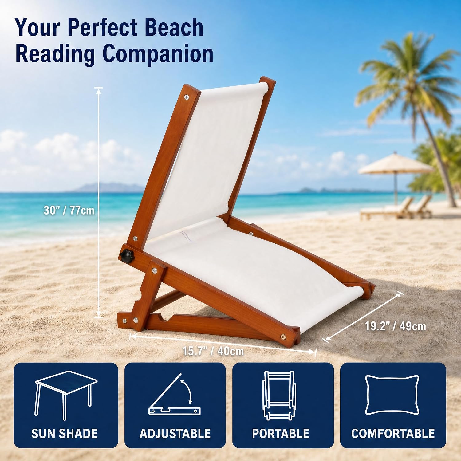 Wooden Z Hut Beach Face Shade Pillow, 180°Adjustable Roof, Pillow Angle Adjustments, Z Hut Face Shade Wooden Portable Anywhere for…