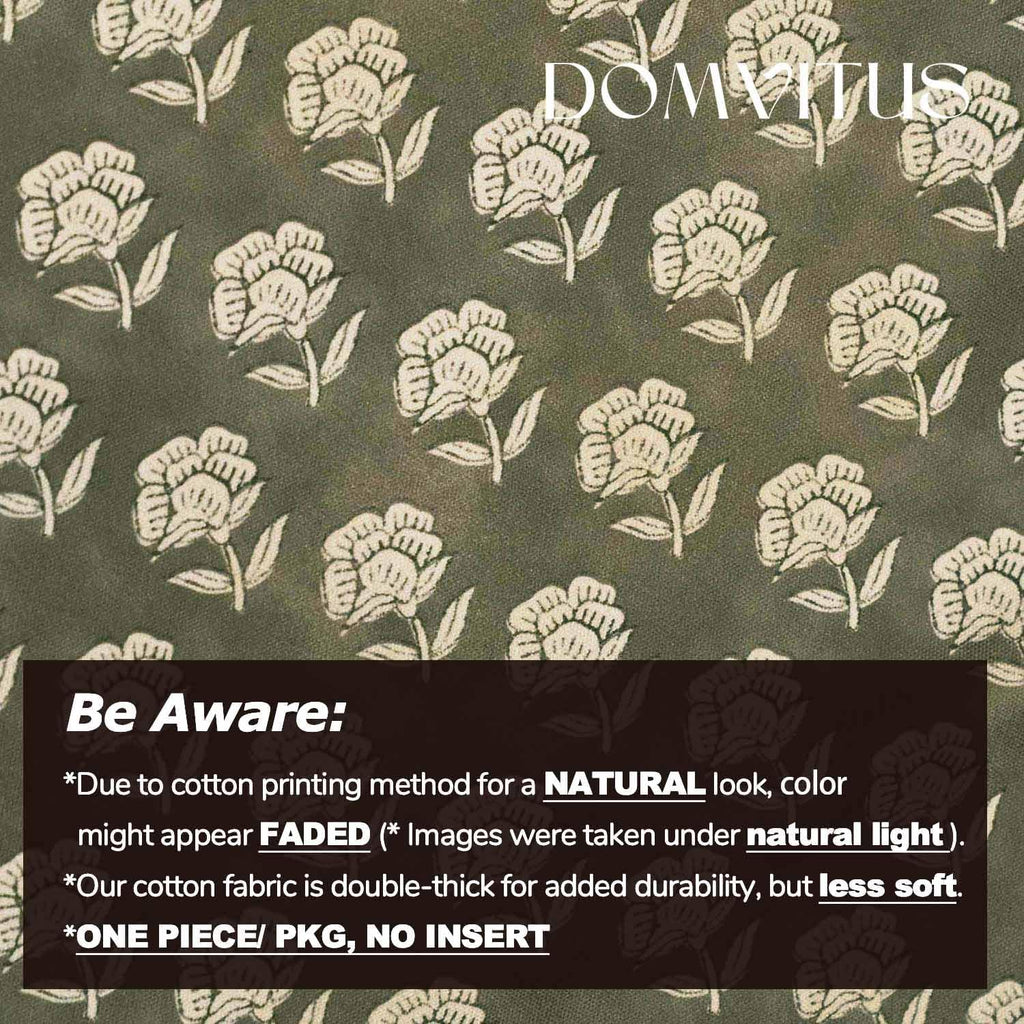 Domvitus Floral Pillow Covers 18x18 Throw Pillow Covers Decorative Farmhouse Block Floral Print Vintage Pillow Cover for Living Room Couch…