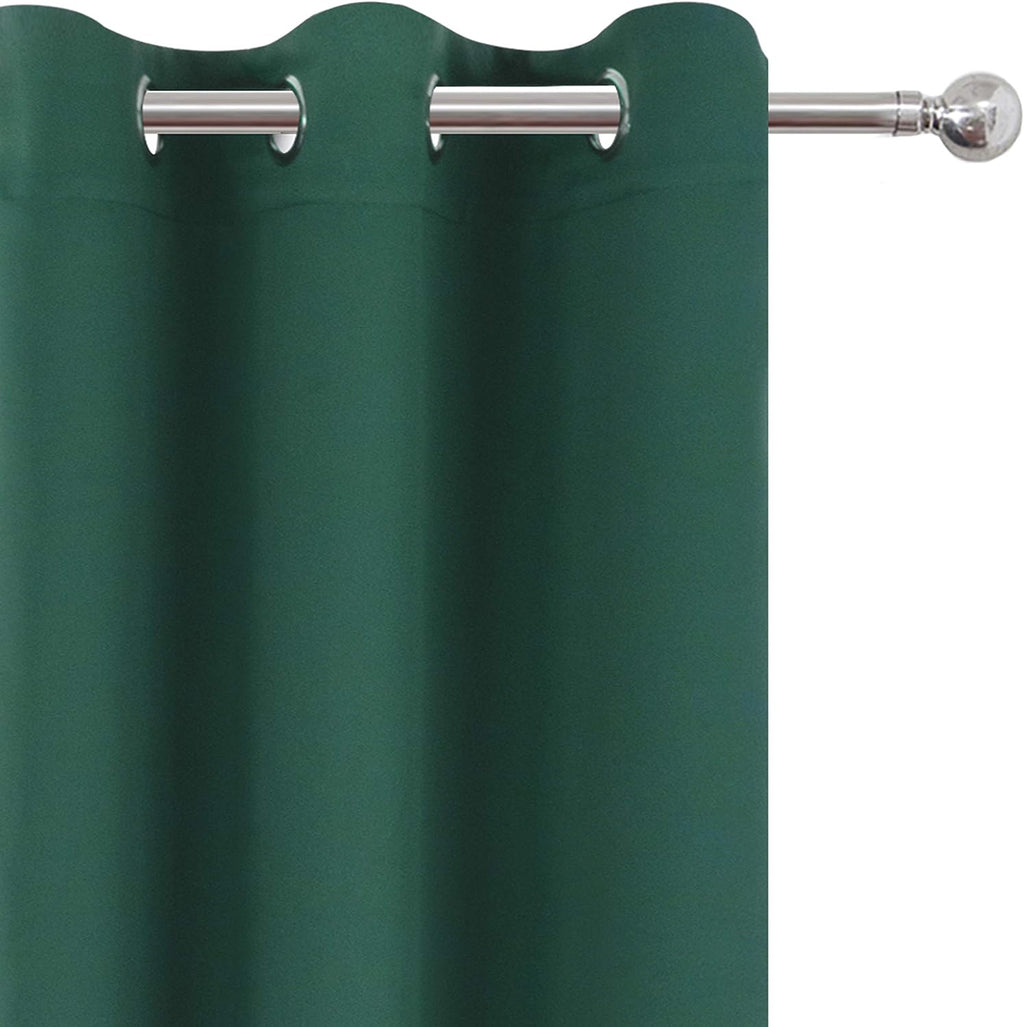 Lemomo Dark Green Bedroom Blackout Curtains/38 x 54 Inch Long/Set of 2 Curtain Panels/Thermal Insulated Room Darkening Curtains for Bedroom…