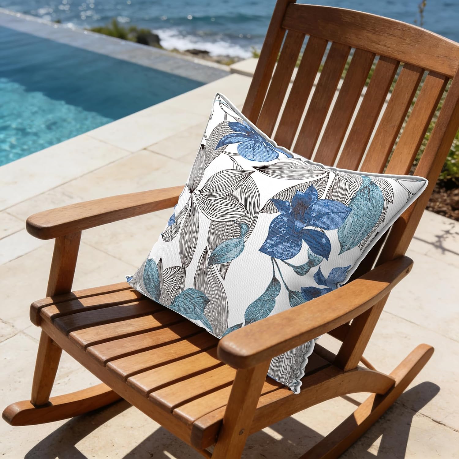 LVTXIII Outdoor/Indoor Pillow Covers, Patio Fade Resistant Throw Pillow Covers ONLY, Waterproof Farmhouse Accent Cushion Cases for Sofa…