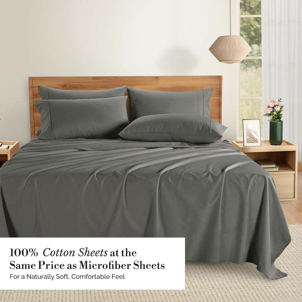 Casa Platino Cal King Sized Sheets – 6 Piece Cal King Size Sheets Set, Soft & Breathable, with 15 Inch Deep Pocket Fitted Sheet, Cozy…