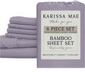KARISSA MAE 6 Piece Pure Viscose from Bamboo King Size Sheet Set | 100% FSC Certified | Luxuriously Soft | Cooling | 18" Deep Pocket…