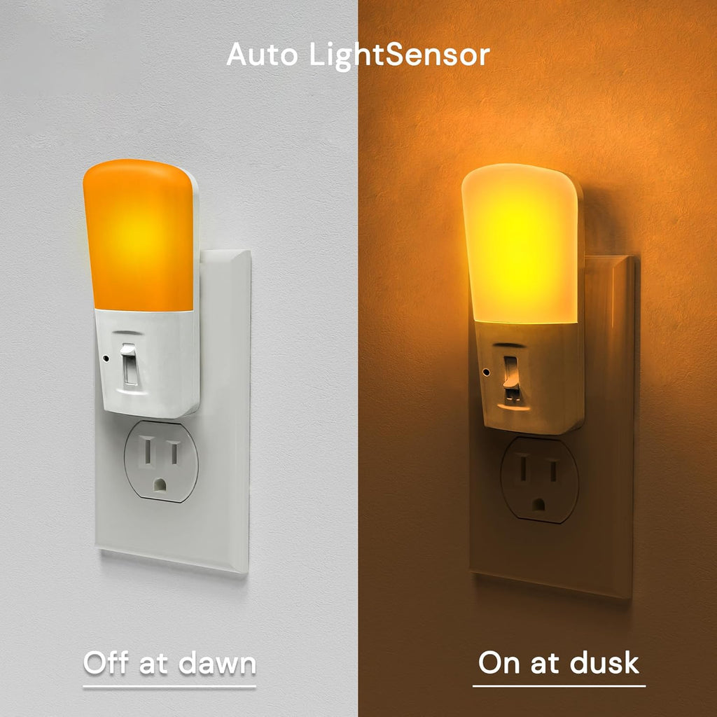 LOHAS-LED Amber Night Light, Dimmable Plug in Night Light with Light Sensor, Yellow Kids Nightlights, 5-80LM Sleep Light for Nursery…